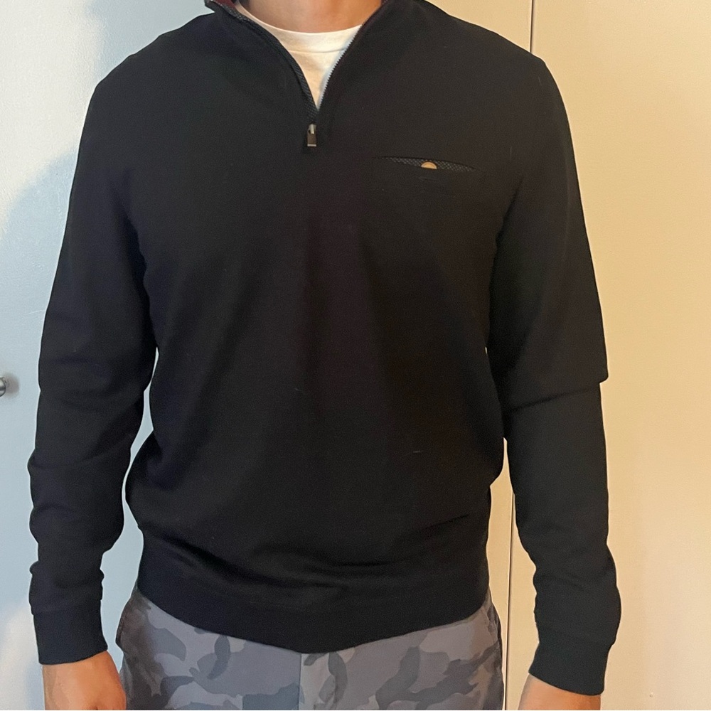 Kirkland Signature Black Zip-Up Sweater